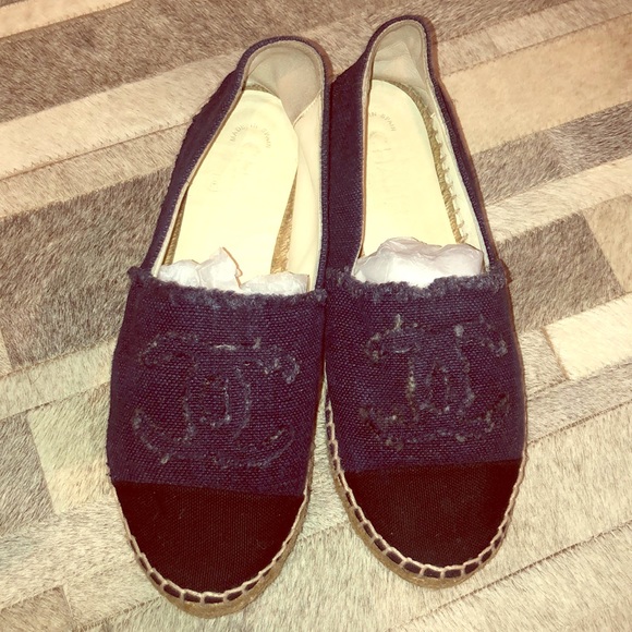CHANEL Shoes - Authentic Chanel Denim Espadrilles sz 7 Like New